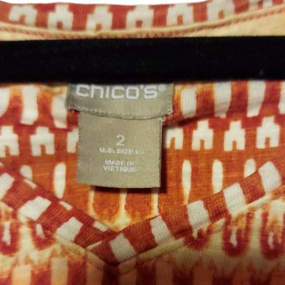 Chico's Short Sleeve Women's Top Size 2 (L 12/14) - Picture 2 of 3